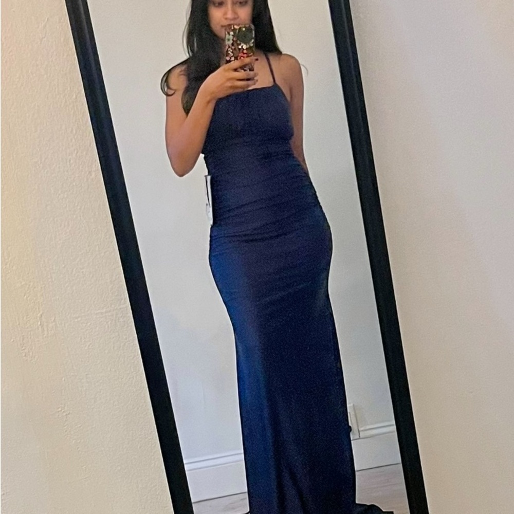 Macy's Deep Blue Maxi Dress